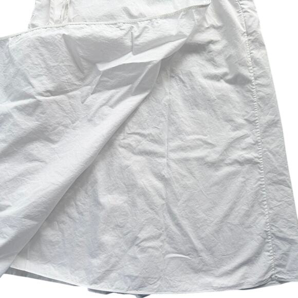 Tibi Eco Poplin Back Wrap Skirt White Size 2 Organic Cotton Midi Lightweight - Picture 6 of 9